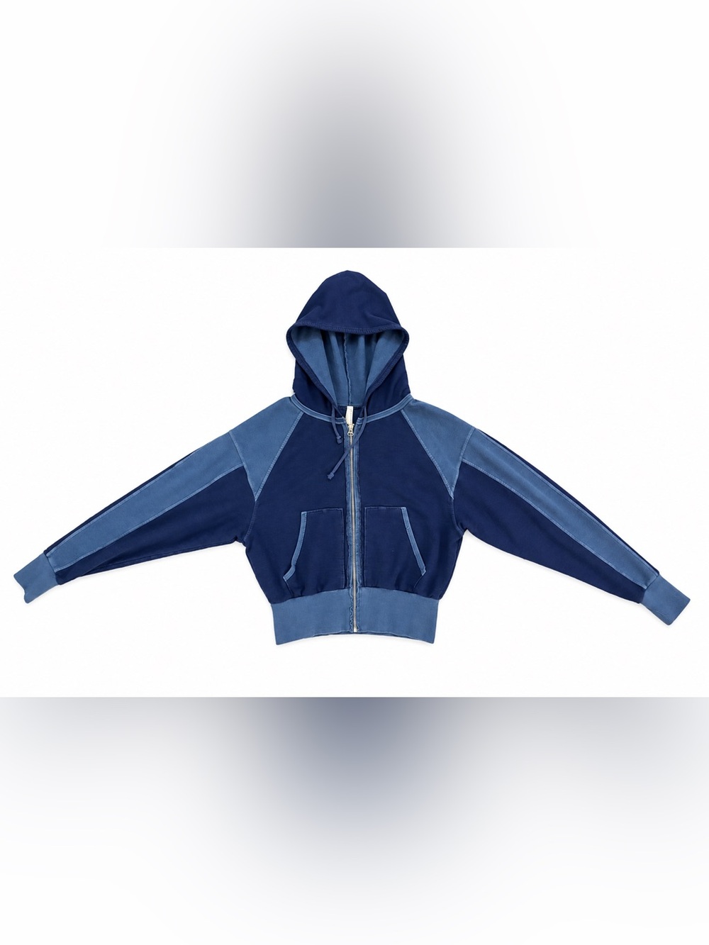 Free People FP Movement Women’s Colorblock Zip-Up Bomber Hoodie Sweatshirt XS